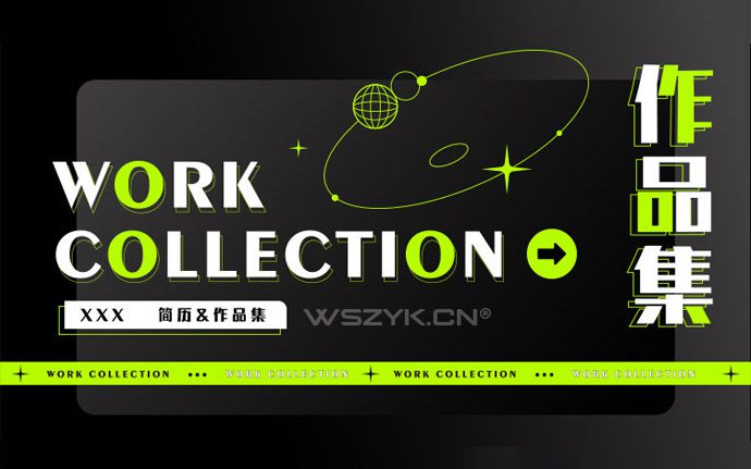 炫酷酷黑一整套设计/摄影/插画作品集PSD模板，助你找到好工作（230822）