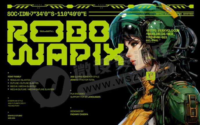 用了这套赛博朋克科幻英文字体，谁还敢说没有设计感（240328）