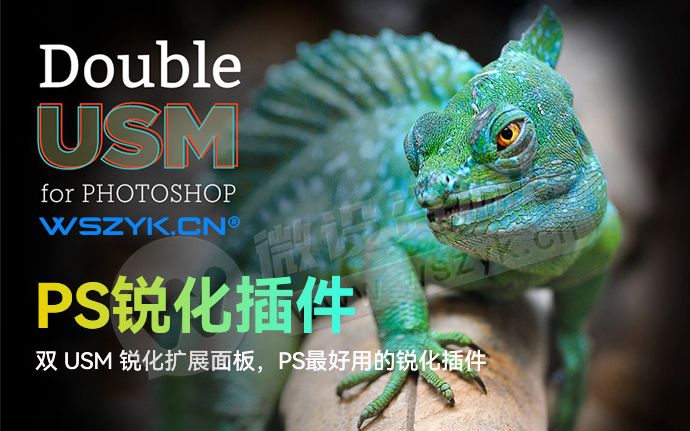 PS最好用的锐化插件！中文汉化版Double USM v2 双 USM 锐化扩展面板（240624）